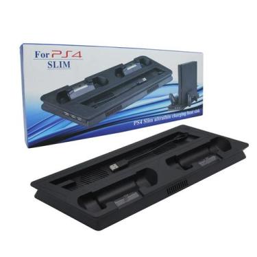 Imagem de Base Suporte Cooler Carregador 3 USB PlayStation 4 PS4 Slim Preto - Te