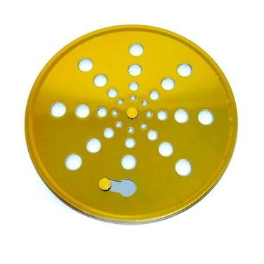 Imagem de Tampa P/ Ralo Grelha Redonda 10cm Abre/ Fecha Dourado - Montelar Acaba