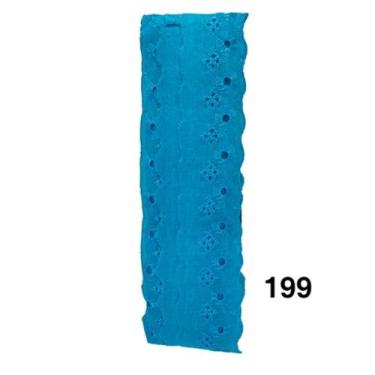 Imagem de Bordado Inglês / Lese Ref. CTB 134 5cm  - NYBC/KAFTOR, Turquesa 199