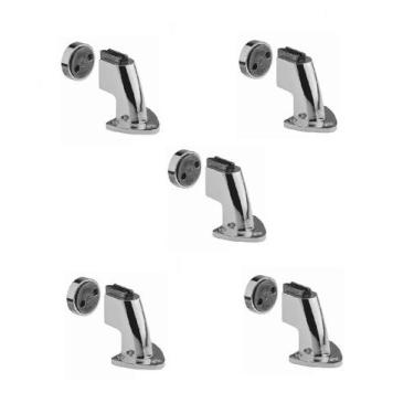 Imagem de Kit 5 prendedor fixador trava porta magnético 808 imab cromado imã pis