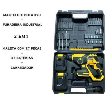 Imagem de Martelete Rotativo Com 2  Bateria 25V Excelente Produto!! - Knakasaki