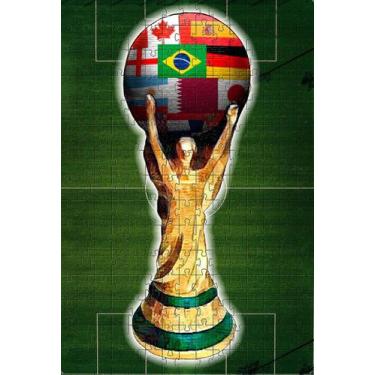 Imagem de Quebra-cabeça Puzzle Taça da Copa do Mundo 2022 de 300 peças + Chaveir