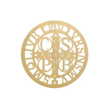 Imagem de Mandala São Bento Decoração Religião 40cm Mdf Madeira - Atacadão do Ar