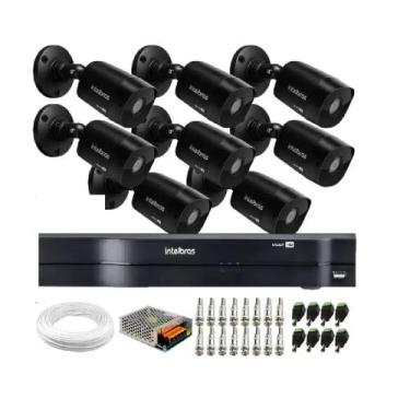 Imagem de Kit 8 Câmeras Black Intelbras - VHD 1220 B G6 Full HD 1080p + DVR Inte