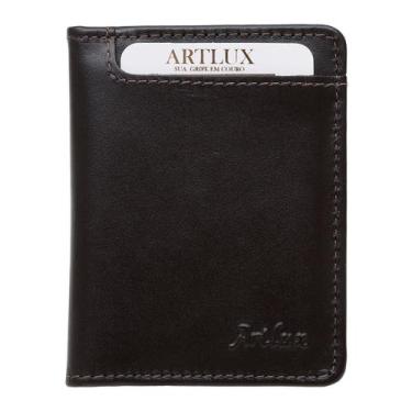 Imagem de Carteira em Couro Artlux Unissex com Visor para Cnh 8002, Cafe