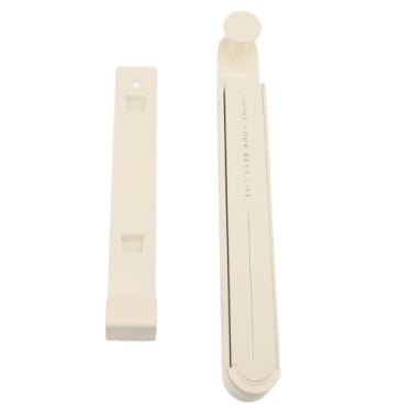 Imagem de Gancho Retrátil da Porta da Haste, Organizador Dobrável do Gancho para o Hotel Em Casa, Liga de Alumínio sobre a Chave da Toalha do Saco da Lavanderia do Gancho da Porta (creme