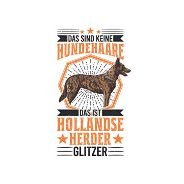 Imagem de Hollandse Herder Notizbuch: Hollandse Herder Glitzer Holländischer Schäferhund / 6x9 Zoll / 120 karierte Seiten Seiten