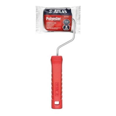 Imagem de Kit 2 rolo de pintura espuma poliester 5cm cabo plástico atlas