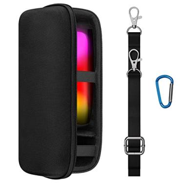 Imagem de Geekria Capa protetora compatível com alto-falante JBL Pulse 5 Bluetooth, bolsa de transporte rígida de substituição com armazenamento de cabos (preto)
