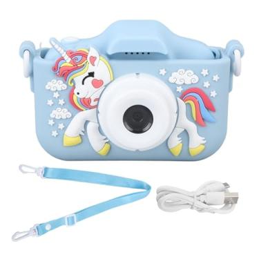 Imagem de Câmera de vídeo digital infantil QANYEGN, brinquedos de câmera infantil, câmera filmadora de vídeo digital para meninos e meninas crianças (Blue)