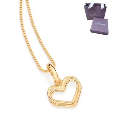 Imagem de Colar + Pingente Banhado A Ouro 18k Presente Feminino Rommanel Lindo E
