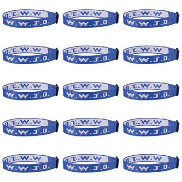 Imagem de Pmormyy 15 pulseiras WWJD para mulheres e homens, pulseiras de presente de Jesus Cristão, ajustável, What Would Jesus Do, Fibra de poliéster, Sem Pedra Preciosa