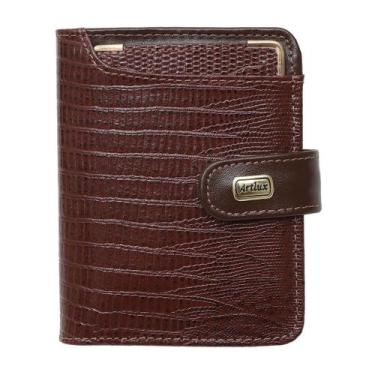 Imagem de Carteira Feminina de Couro com Ponteira 033 - Artlux, Pinhão