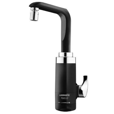Imagem de Torneira Elétrica Essence Parede 220 Volts 5500 Watts Preta Cromada - 