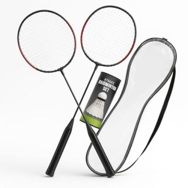 Imagem de Genérico Kit de Badminton 2 Raquetes + 3 Petecas + Estojo + Bolsa de Transporte