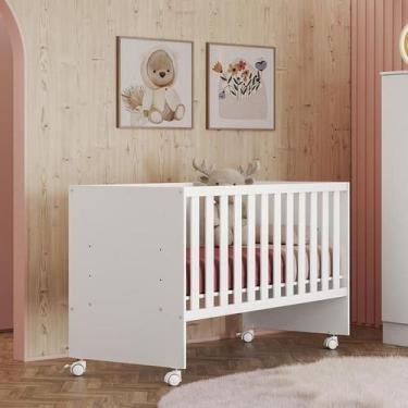 Imagem de Berço Lua Encantada com Rodízios Branco - FbABY