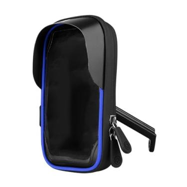 Imagem de kowaku Suporte para celular para bicicleta elétrica, bolsa para ciclismo, tela sensível ao toque, rotação de 360°, suporte para celular para motocicleta, à, Azul