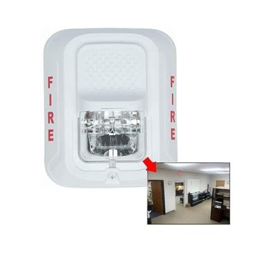 Imagem de AES Spy Cameras Câmera Espiã Oculta Com Luz Estroboscópica, Alarme De Incêndio 720P, Bateria 60 Dias, Wi-Fi (Novo Modelo Branco, Bateria, 16 Gb Sd, Resolução)