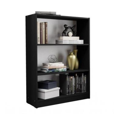 Imagem de Estante Para Livros Home Sala Madesa 6907 Com 3 Nichos Preto