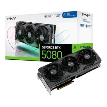 Imagem de Placa de Vídeo PNY RTX 5080 Overclocked NVIDIA GeForce, 16GB, GDDR7, G