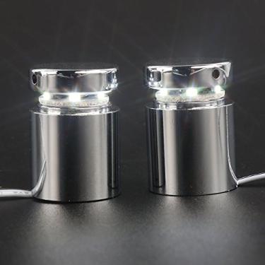 Imagem de Suporte de placa de LED Topnike de 2,54 cm x 2,54 cm, cromo polido, suporte de placa de LED branco para suporte de placa de vidro, acrílico e outras placas transparentes, pacote com 2.