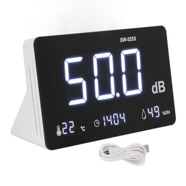 Imagem de Testador profissional de ruído do medidor de medidores de nível de bom nível com temperatura Tempo de umide Display 4 em 1 dispositivo multifuncional para monitoramento de fábrica