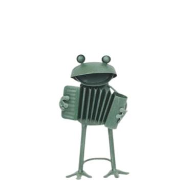 Imagem de SÖPÖSÖPÖ Metal Frog Garden Decor Accordion Style – 1 Piece x 19cm Set Maid in Japan Cute Amulet Japanese Style Souvenir Gift