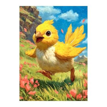 Imagem de Katomula 100 MTG Card Sleeves with 100 Inner Sleeve, Textured Back Art Sleeves, Fit Standard Size Cards-Painting Chocobo