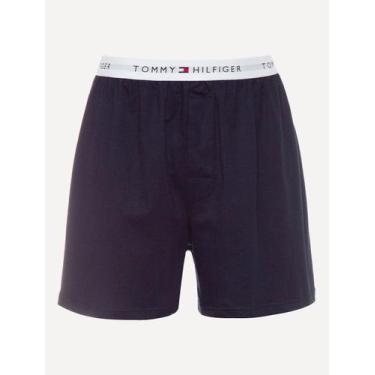 Imagem de Cueca Tommy Hilfiger Samba Canção Knit Athletic Azul Marinho, M/M