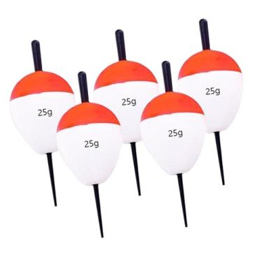Imagem de Zxpjkyu 5 Bóias de Pesca de Espuma EVA Ovais de Cores Brilhantes, Alta Flutuabilidade para Trutas, Bagres, Robalos E Outras Pescarias, 25g