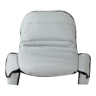 Imagem de Generic Capa protetora de assento para cortador de grama, antiderrapante, respirável, tiras elásticas, à prova d'água, capa de almofada para trator de, Cinza Claro