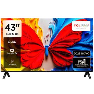 Imagem de Smart TV TCL 43 Polegadas, Google TV, QLED, 4K - 43S5K, Preto, Bivolt