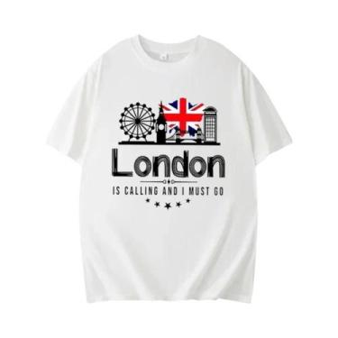 Imagem de Camisa com Mapa de Londres - Presente para Amantes de Viagens, BR-G4, 
