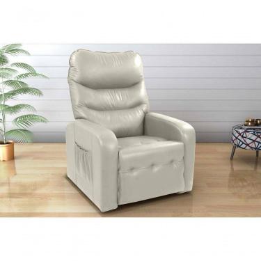 Imagem de Poltrona Do Papai Reclinável Confortavél Punto Matrix Sintetico Bege