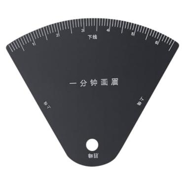 Imagem de OIIBWQ Estêncil de sobrancelha de aço inoxidável com guia de arco, tamanho de viagem resistente para maquiagem feminina, ferramenta de, ferramenta