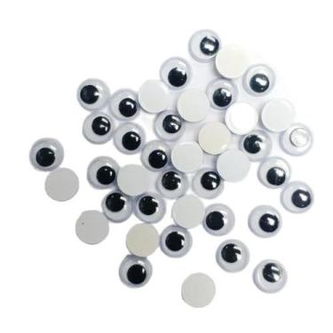 Imagem de Olho Móvel Redondo Preto 8mm com 100 unidades - LNS
