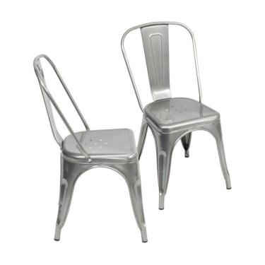 Imagem de Kit 2 Cadeiras Titan em Aço com Pintura Epóxi Prata