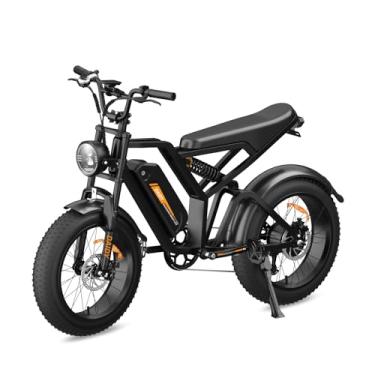 Imagem de BEMMY Bicicleta Elétrica para Adultos, Pneu Largo de 20x4”, 750W(Pico de 1000W), Bicicleta Elétrica de Motocicleta de 7 Velocidades, Bateria de 48V (Preto). A única Loja Autorizada "Bemmy-BR"