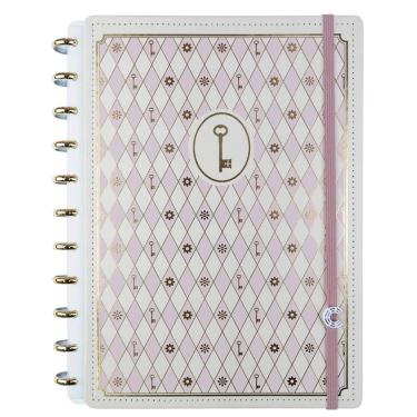 Imagem de Caderno Inteligente Isa Akkari Rose Key Tamanho Grande Capa Dura 11 M Discos Universitário Escolar
