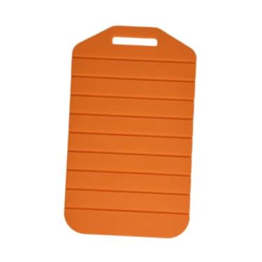 Imagem de SiaBiced Tábua de corte dobrável de silicone flexível, resistente, leve e portátil, tapete de corte para frutas, vegetais, carne, churrasco, acampamento, Laranja
