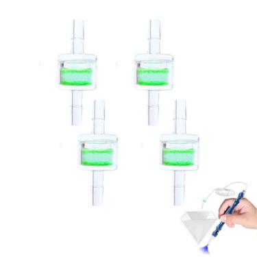 Imagem de Filtro de substituição de caneta de pintura de diamante elétrico, filtro à prova de poeira para caneta de arte de diamante a vácuo, suprimentos de arte de diamante (4 peças verde + transparente)