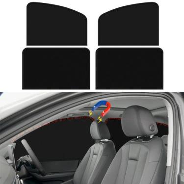 Imagem de Janela lateral do carro Sun Shades Magnetic 4 peças de cortinas de pri