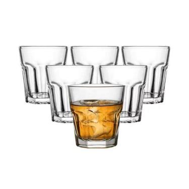 Imagem de Jogo 6 Copos Shot Tequila Cachaça Vidro Transparente 45 Ml