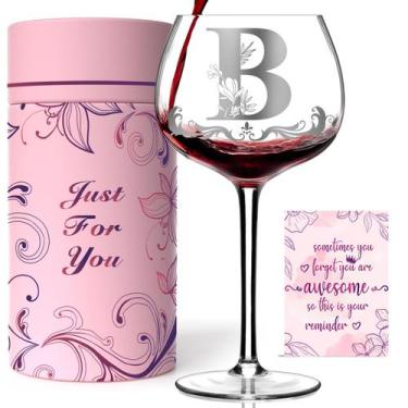 Imagem de Copo de vinho Gumry Personalizado Monogram Letter B 470ml