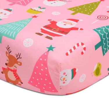 Imagem de Lençol de presépio de Natal Cloele rosa 132x71x13 cm