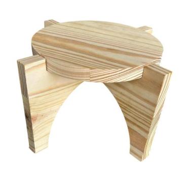 Imagem de Suporte Vaso Madeira Natural Desmontável Plantas Decoração - settis