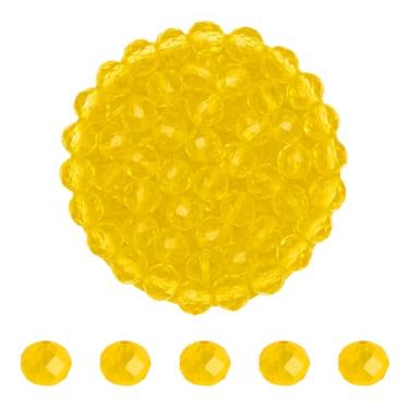 Imagem de Mandala Crafts Contas de cristal briolette de girassol de 8 mm – 400 contas de vidro facetadas para fabricação de joias, suprimentos de contas, artesanato DIY, pulseiras, colares, brincos e contas