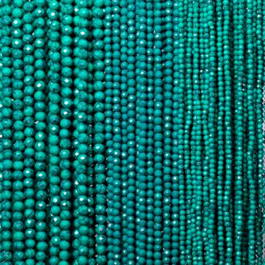 Imagem de Contas de turquesa verde natural de 4 mm, 90 peças, Songxi pequenas facetadas redondas soltas contas de pedras preciosas para fazer joias, arte e artesanato DIY, pulseira para colar