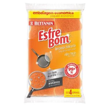 Imagem de Esponja EsfreBom 4un Limpeza Delicada - Bettanin