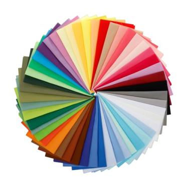 Imagem de 50 peças de tecido de algodão quadrados pacotes de tecido de cor vibrante retalhos de tecido de algodão para artesanato faça você mesmo acolchoado e costura (20 cm)